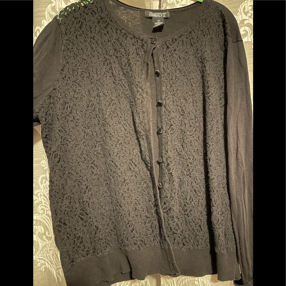 Grammercy 22 black lace cardigan